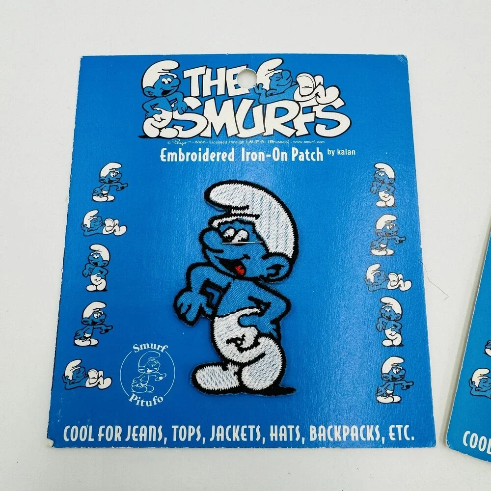 The Smurfs By Kalan Classic Cartoon Embroidered Iron On Patch Peyo 2000